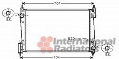 VAN WEZEL 37002423 -  Радиатор, охлаждение двигателя